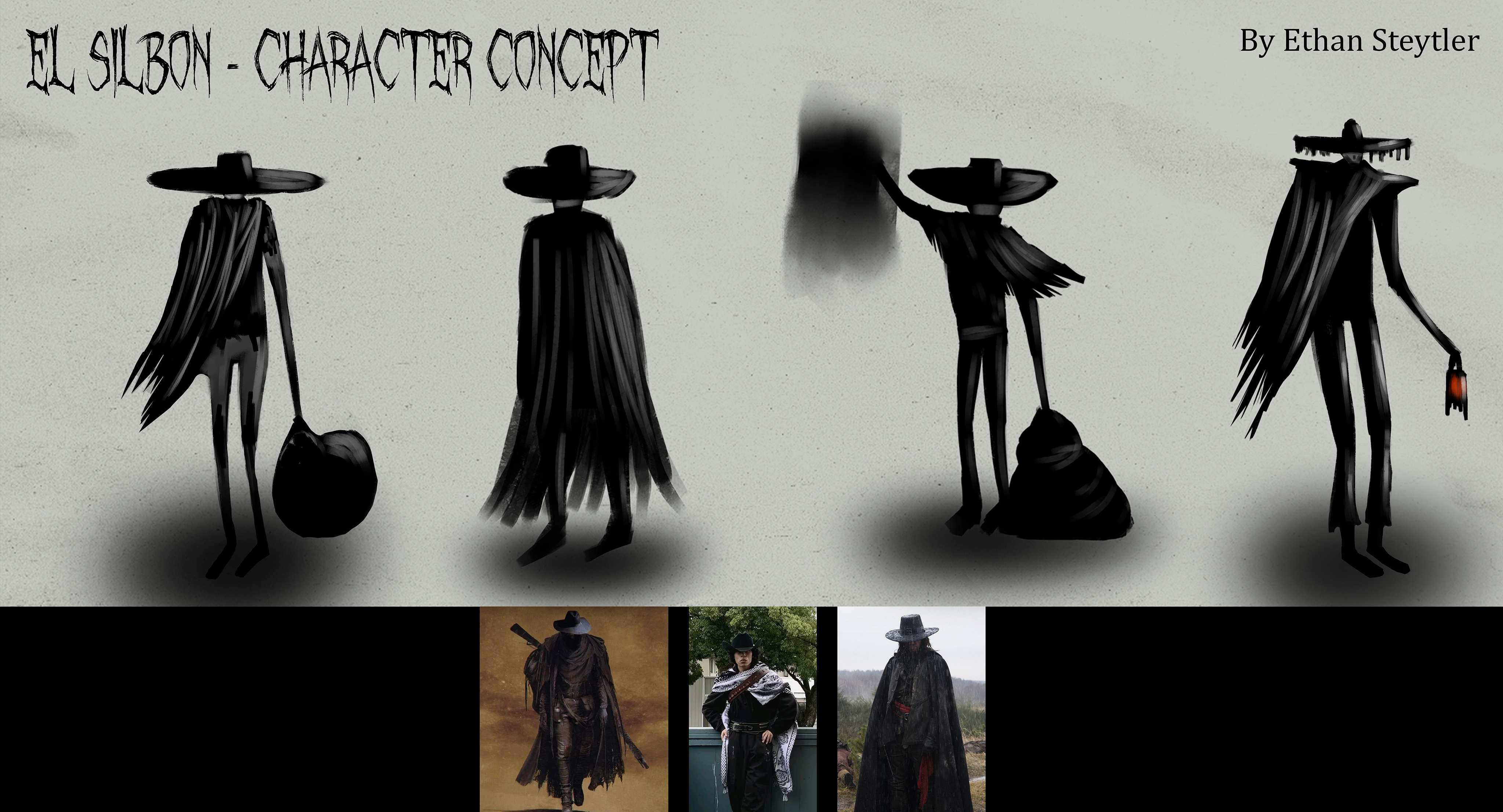 El Silbon initial character design